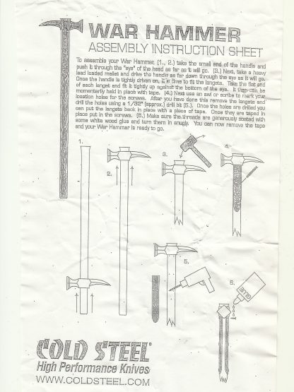 War Hammer Cold Steel 90WHA (wrwmar0037) - Afbeelding 2