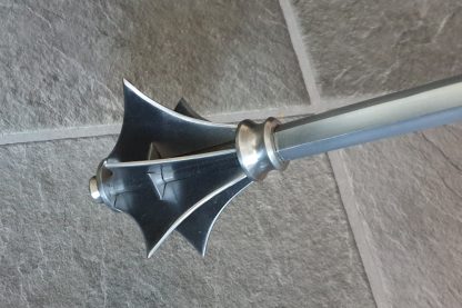 flanged battle mace - mace – mallet - strijdknots met 6 scherpe flensen - Afbeelding 8