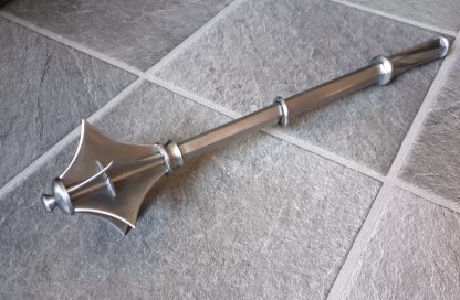flanged battle mace - mace – mallet - strijdknots met 6 scherpe flensen - Afbeelding 3
