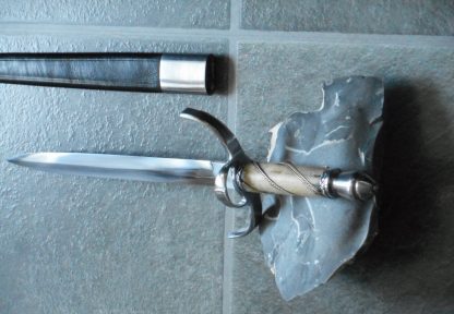 left hand dagger – parring dagger - Main Gauche - Ring Hilt - Deschaux Dagger.  bone grip Circa 1590 by Windlass (wrwmar0089) - Afbeelding 10
