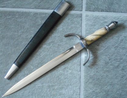 left hand dagger – parring dagger - Main Gauche - Ring Hilt - Deschaux Dagger.  bone grip Circa 1590 by Windlass (wrwmar0089) - Afbeelding 7