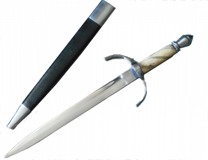 left hand dagger – parring dagger - Main Gauche - Ring Hilt - Deschaux Dagger.  bone grip Circa 1590 by Windlass (wrwmar0089)