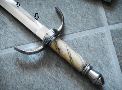 left hand dagger – parring dagger - Main Gauche - Ring Hilt - Deschaux Dagger.  bone grip Circa 1590 by Windlass (wrwmar0089) - Afbeelding 2