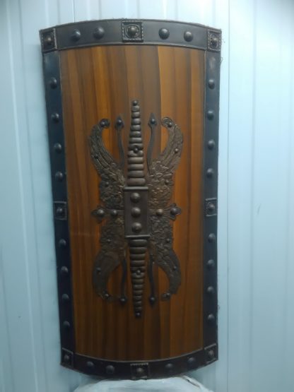 Romeinse Scutum (schild) met wing and tail ornament. Historically accurate ( bronzen ornament en randen ) (wrwmar0107) - Afbeelding 5